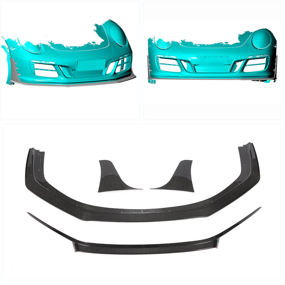 Front Bumper Lip Spoiler (for Carrera 4 GTS 2017-2018, Carbon) for Porsche 911 2012-2018 - image 2