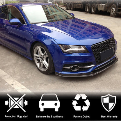 Front Bumper Lip V2 (for S-Line 2010-2014, Carbon) for Audi A7 2010-2018 - image 2
