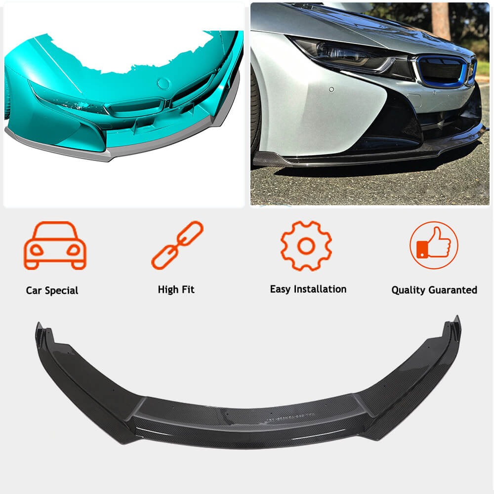Front Bumper Lip Spoiler (Carbon) for BMW I8 2014-2020 - image 2
