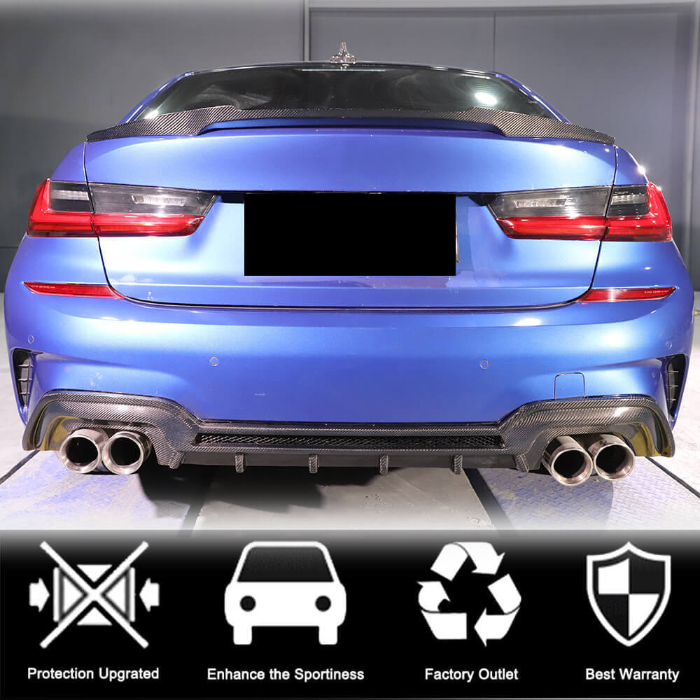Rear Trunk Spoiler Carbon Fiber V14 (SD) for BMW 3 series G20/21 2018- - image 2