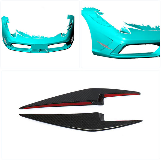 Covers on the front bumper (2014-2015, Carbon) for Ferrari 458 Italia - image 2