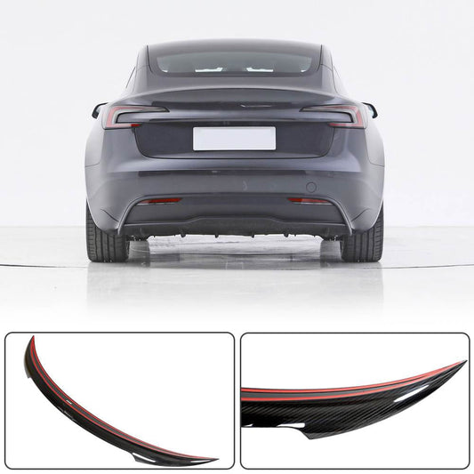 Rear Trunk Spoiler Dry Carbon Fiber V1 (2023-2025) for Tesla Model 3 - image 2