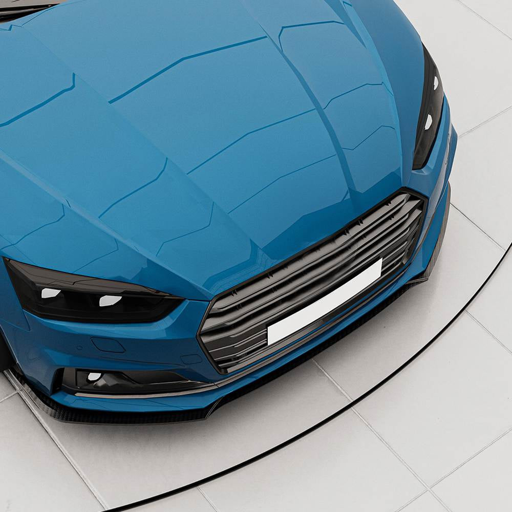 Front Bumper Lip V2 (for S-Line 2016-2020, Carbon) for Audi A5 2016-2025 - image 2