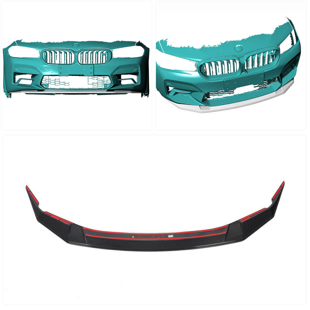 Front Bumper Lip V3 for M5 F90 2020-2024, Carbon for BMW 5 Series G30/G31 2017-2023 - image 2