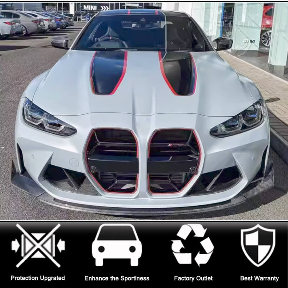 Front Bumper Lip V2 for G82/G83, Carbon for BMW 4 Series G22/23/26 2020- - image 2