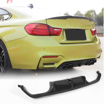 Rear Bumper Diffuser V8 (for F82/F83, Carbon) for BMW 4 Series F32/F33/F36 2012-2020 - image 2
