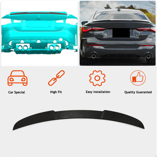 Rear Trunk Spoiler Carbon Fiber V6 (Coupe) for BMW 4 series G22/23/26 2020- - image 2