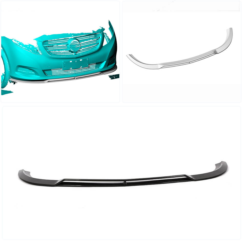 Front Bumper Lip Spoiler (2014-2019, Carbon) for Mercedes Vito/V-class W447 2014- - image 2