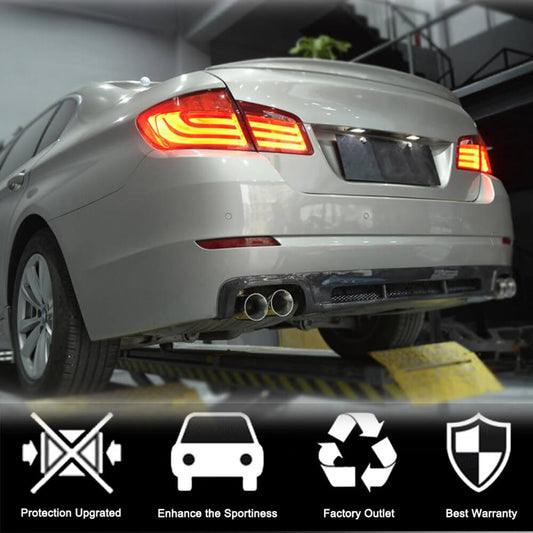 Rear Bumper Diffuser for F10 Base 2010-2013, Carbon for BMW 5 Series F10/F11 2010–2016 - image 2