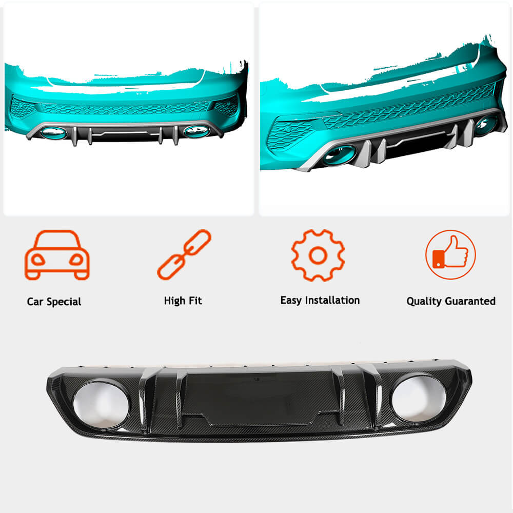 Rear Bumper Diffuser (for RS SD, Carbon) for Audi A3 2020- - image 2