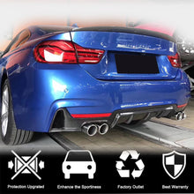 Rear Bumper Diffuser Carbon Fiber V1 (M-Sport) for BMW 4 series F-32 2012-2020 - image 2