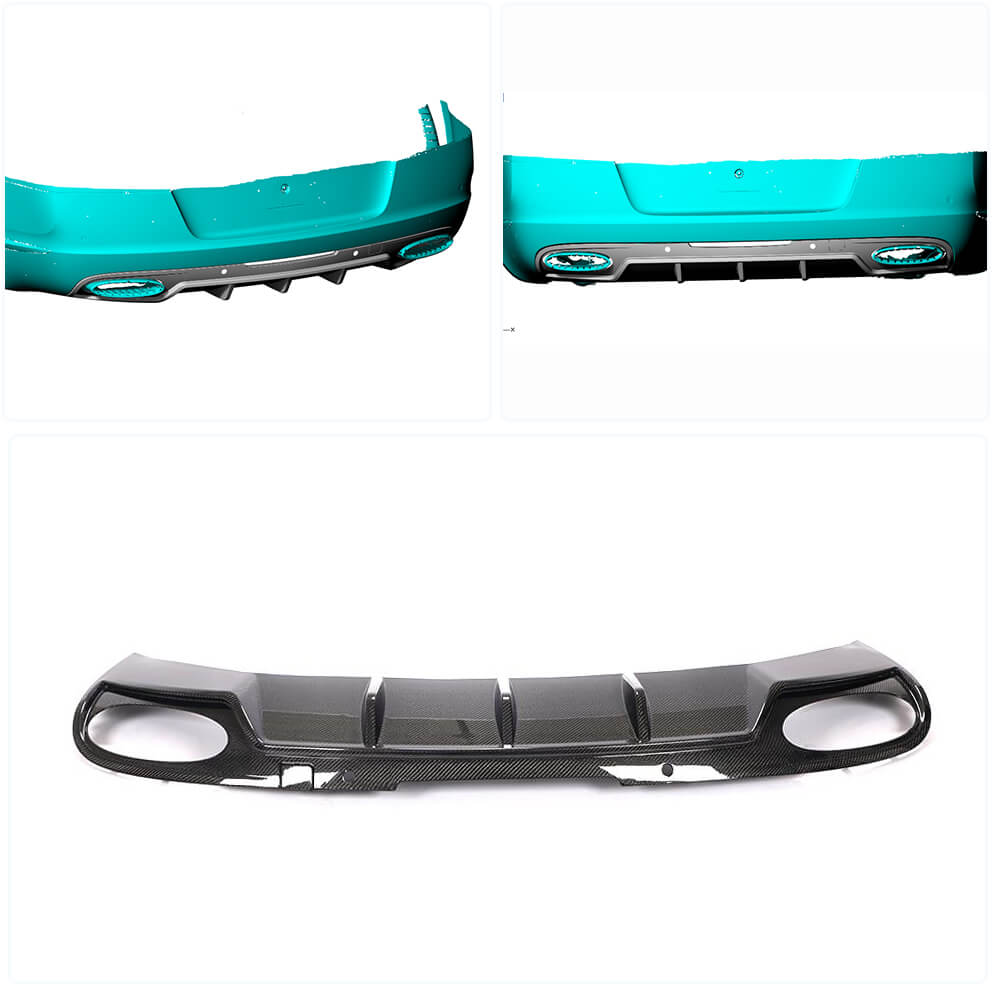 Rear Bumper Diffuser (Carbon) for Bentley Continental GT 2011-2018 - image 2