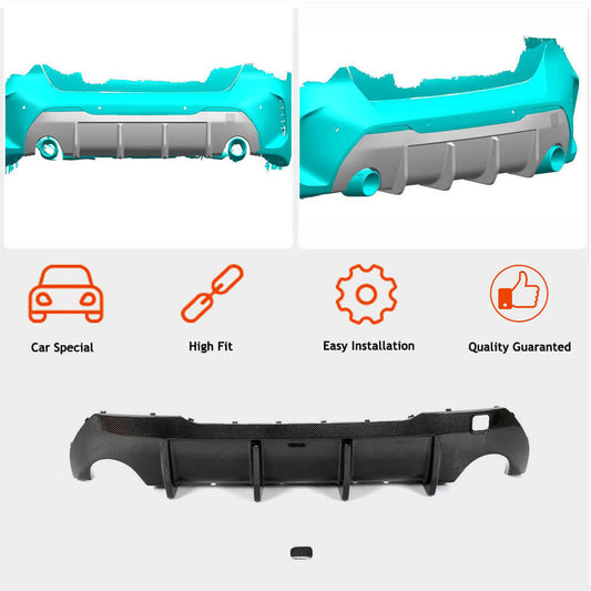Rear Bumper Diffuser Carbon Fiber (for M Sport) for BMW 1 series F40 2019-2024 - image 2