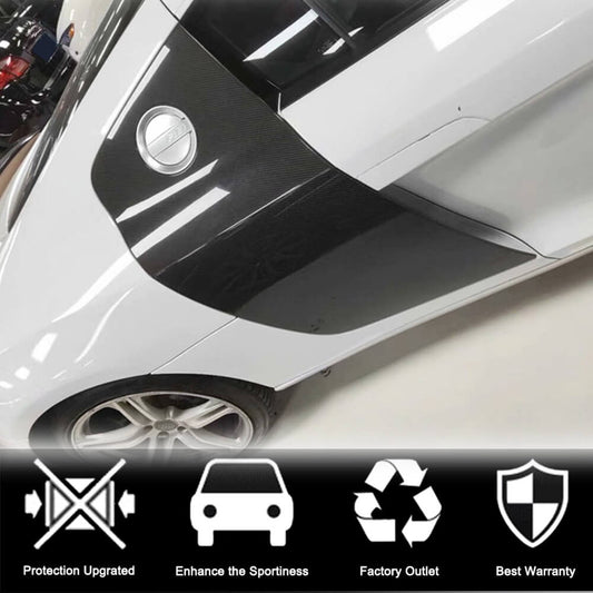 Door Fender Side Panel Covers Carbon Fiber for Audi R8 2006-2015 - image 2