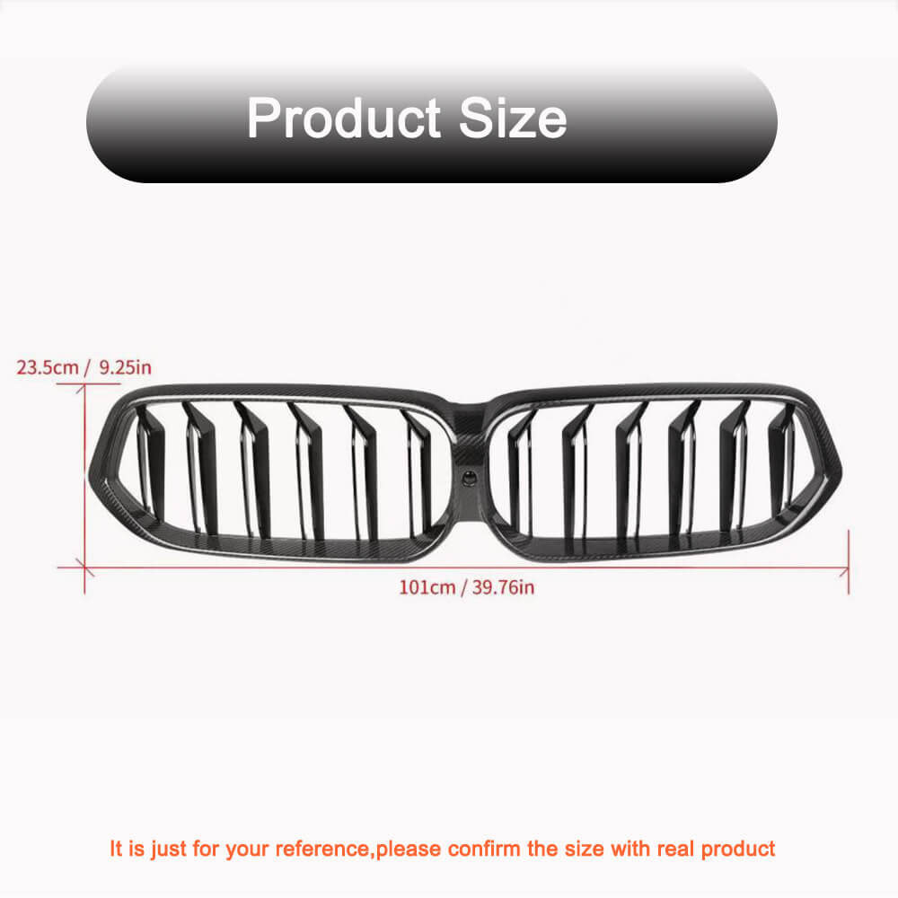 Grilles M-Look V2 (2021-2023, Carbon) for BMW 6 Series G32 2017- - image 2