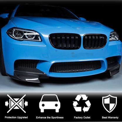 Front Bumper Flap Extensions (for F10 M5, Carbon) for BMW 5 Series F10/F11 2010–2016 - image 2