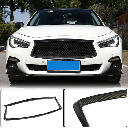 Front Grille Surround Trim (for Q50 2018-2022, Carbon) for Infiniti Q50/Q60 2013-2024 - image 2