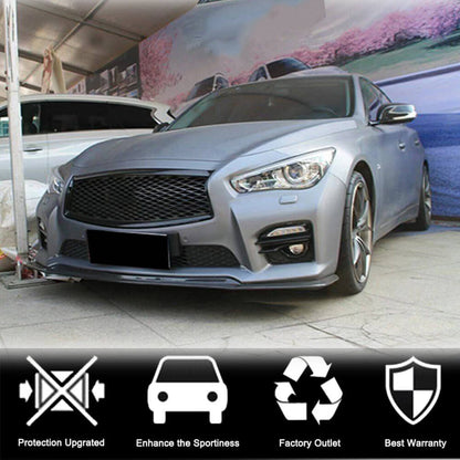 Lip V1 front bumper cover (for Q50 Sport 2014-2017, Carbon) for Infiniti Q50/Q60 2013-2024 - image 2