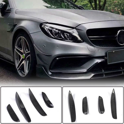 Covers on the front bumper (for C63 AMG 2015-2019, Carbon) for Mercedes C-class W205 2014-2021 - image 2