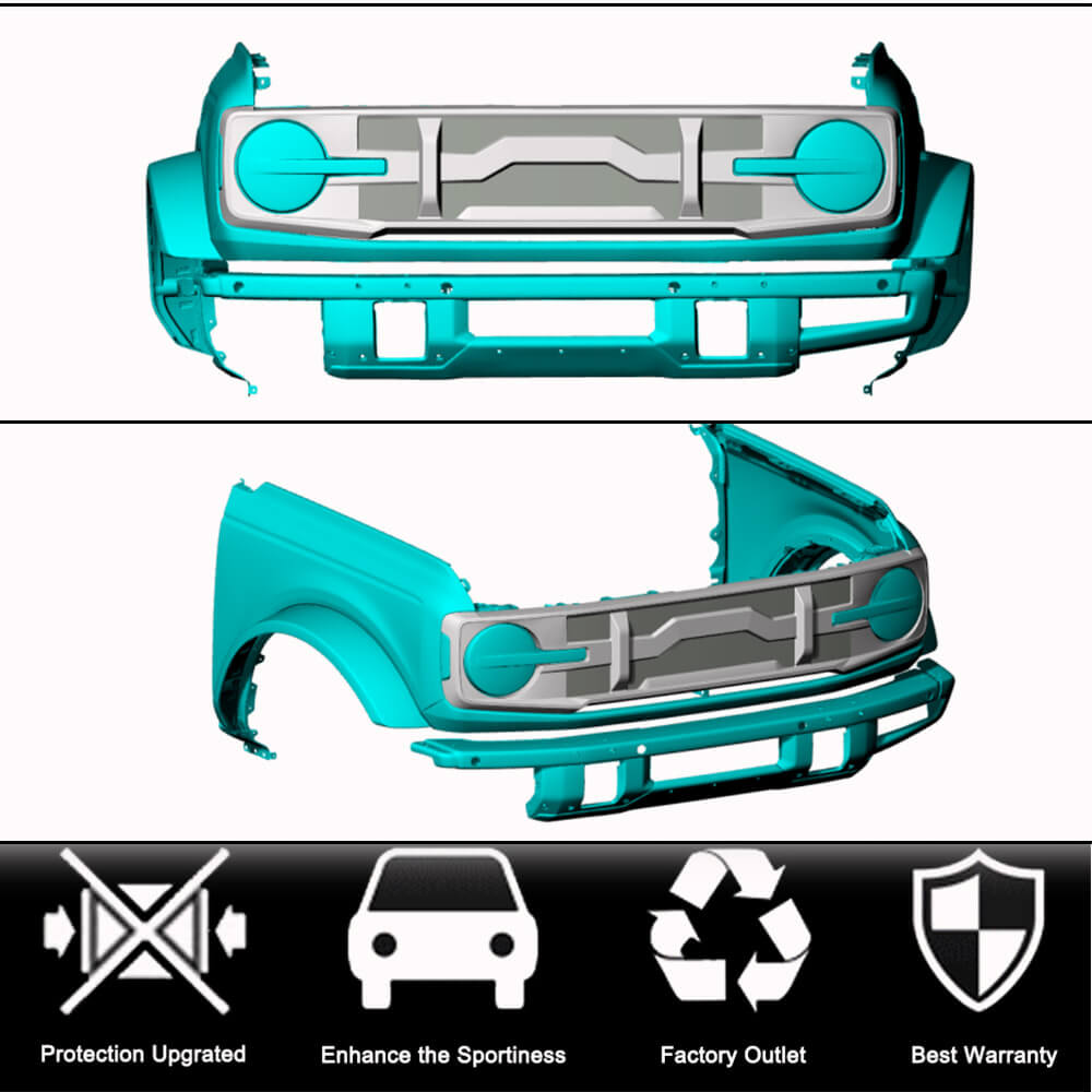 Radiator grille V1 (Carbon) for Ford Bronco - image 2