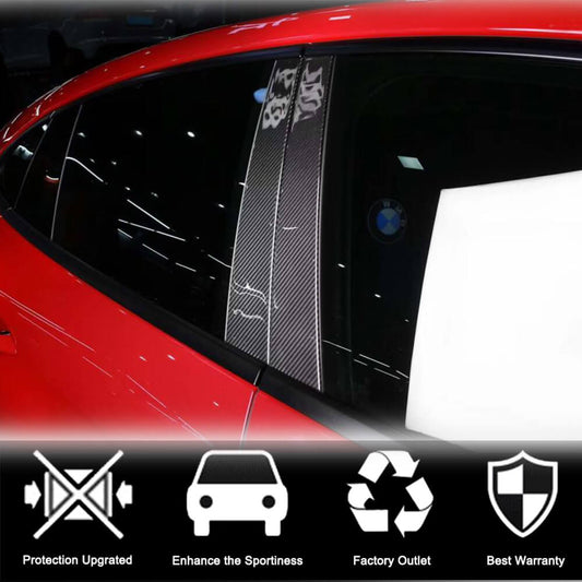 Covers on the door pillars (2016-2020, Carbon) for Porsche Panamera 2016-2023 - image 2