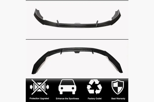 Front Bumper Lip Spoiler (for S-Line SD 2019-2024, Carbon) for Audi A4 B9 2015-2024 - image 2
