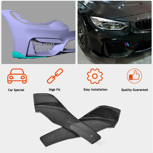 Front Bumper Lip Flap V1 (for F82/F83, Carbon) for BMW 4 Series F-32 2012-2020 - image 2