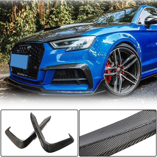 Front Bumper Flap V1 Extensions (for S-Line 2016-2020, Carbon) for Audi A5 2016-2025 - image 2