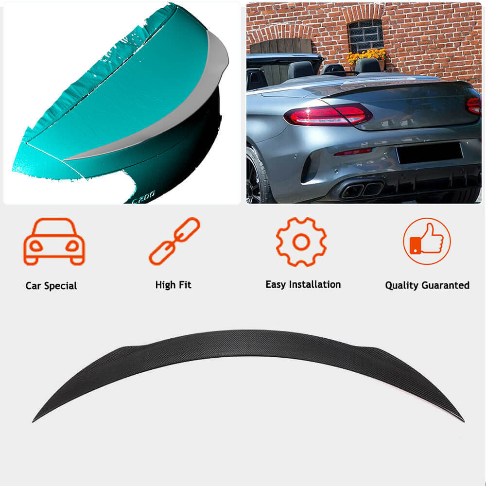 Spoiler (Convertible, Carbon) for Mercedes C-сlass W205 2014-2021 - image 2