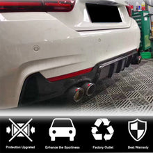 Rear Bumper Diffuser LED Light Carbon Fiber V7 (M-Sport) for BMW 4 series F-32 2012-2020 - image 2