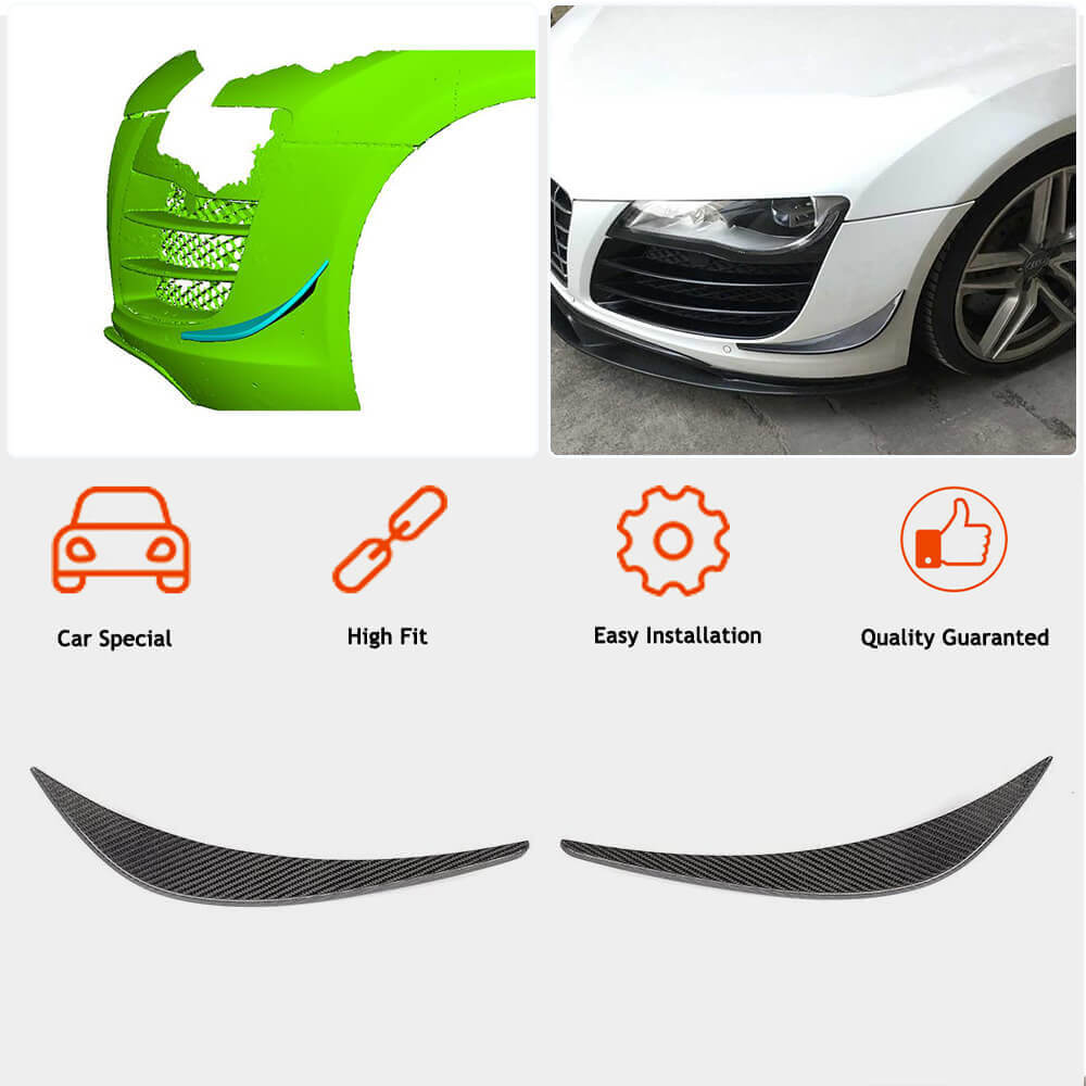 Front bumper lip (Carbon) for Audi R8 2006-2015 - image 2