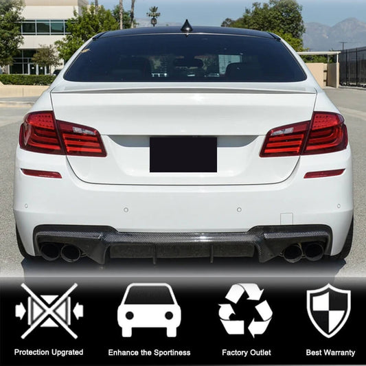 Rear Bumper Diffuser Carbon Fiber V4 (M-Sport) for BMW 5 series F-10/11/07 2010-2016 - image 2