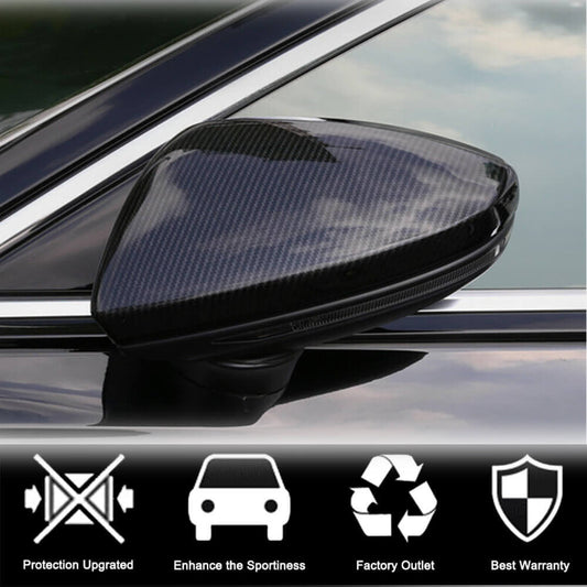 Replacement Mirror Covers LHD Dry Carbon Fiber V1 for Audi A6 C8 2018- - image 2