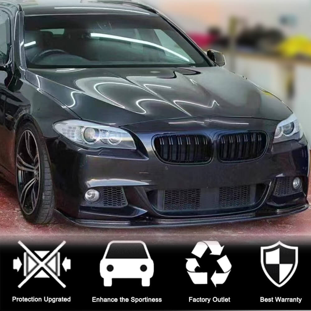 Front Bumper Lip V2 for F10 M-Sport, Carbon for BMW 5 Series F10/F11 2010–2016 - image 2