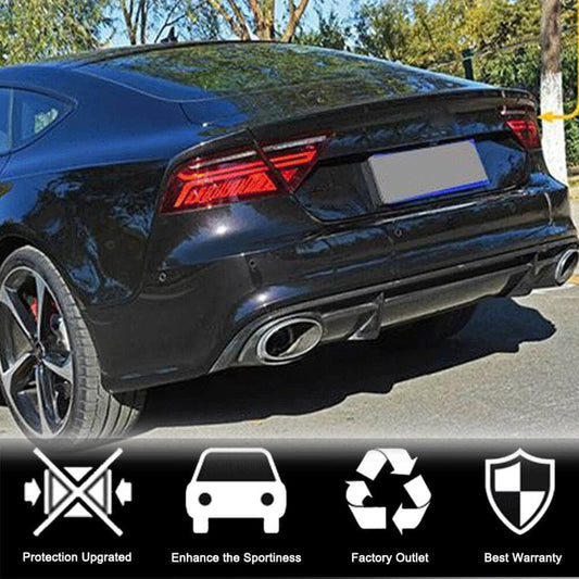 Rear Bumper Diffuser Dry Carbon Fiber for Audi A7 2010-2018 - image 2