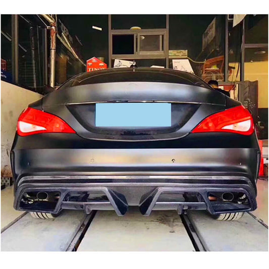 Rear bumper diffuser V1 (for AMG-Line / CLA45 AMG 2013-2016, Carbon) for Mercedes CLA C117 2013-2019 - image 2