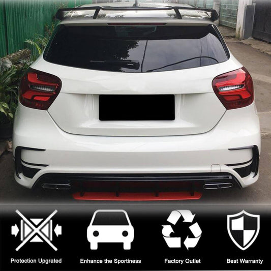 Covers on the rear bumper (for AMG-Line HB, Carbon) for Mercedes A-class W176 2012-2018 - image 2