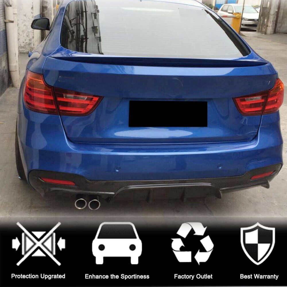 Rear Bumper Diffuser Carbon Fiber V1 (for F34 M-Sport) for BMW 3 series F-30/31/34 2012-2019 - image 2