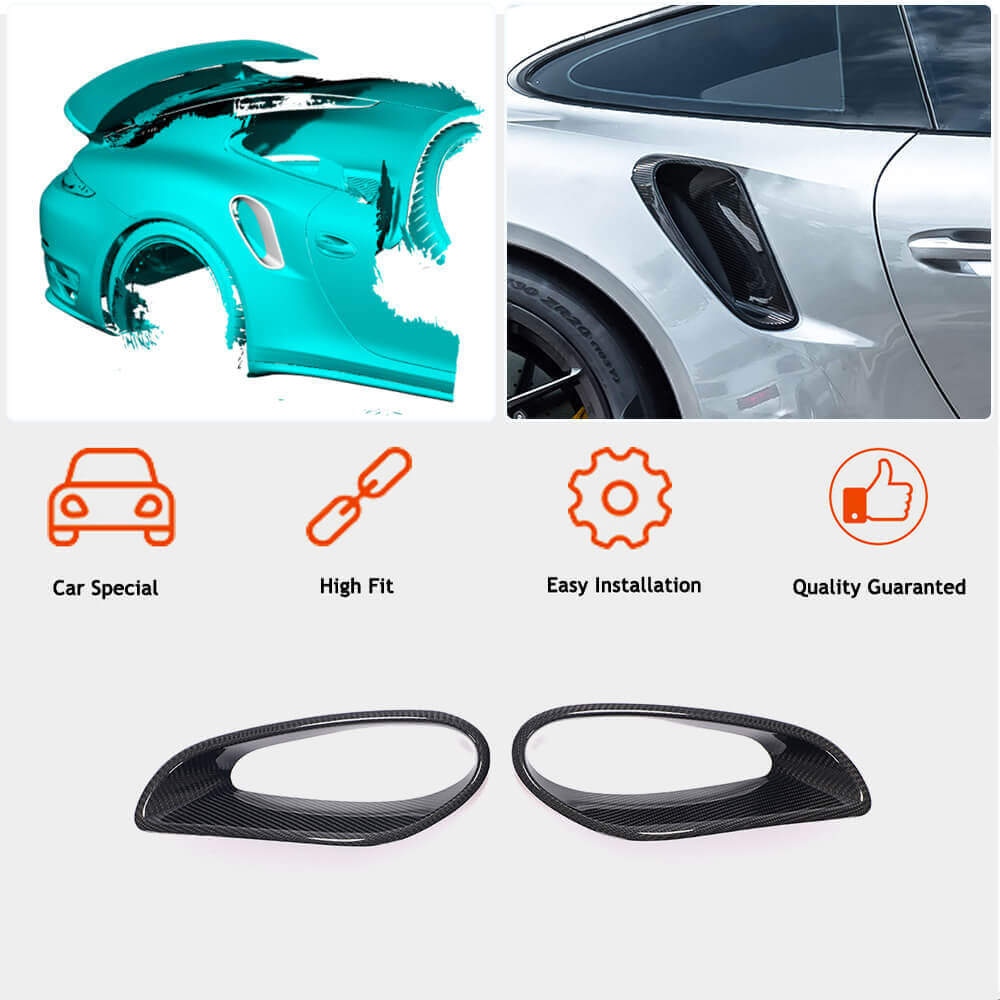 Covers on the rear fenders (for Turbo S 2014-2016, Carbon) for Porsche 911 2012-2018 - image 2