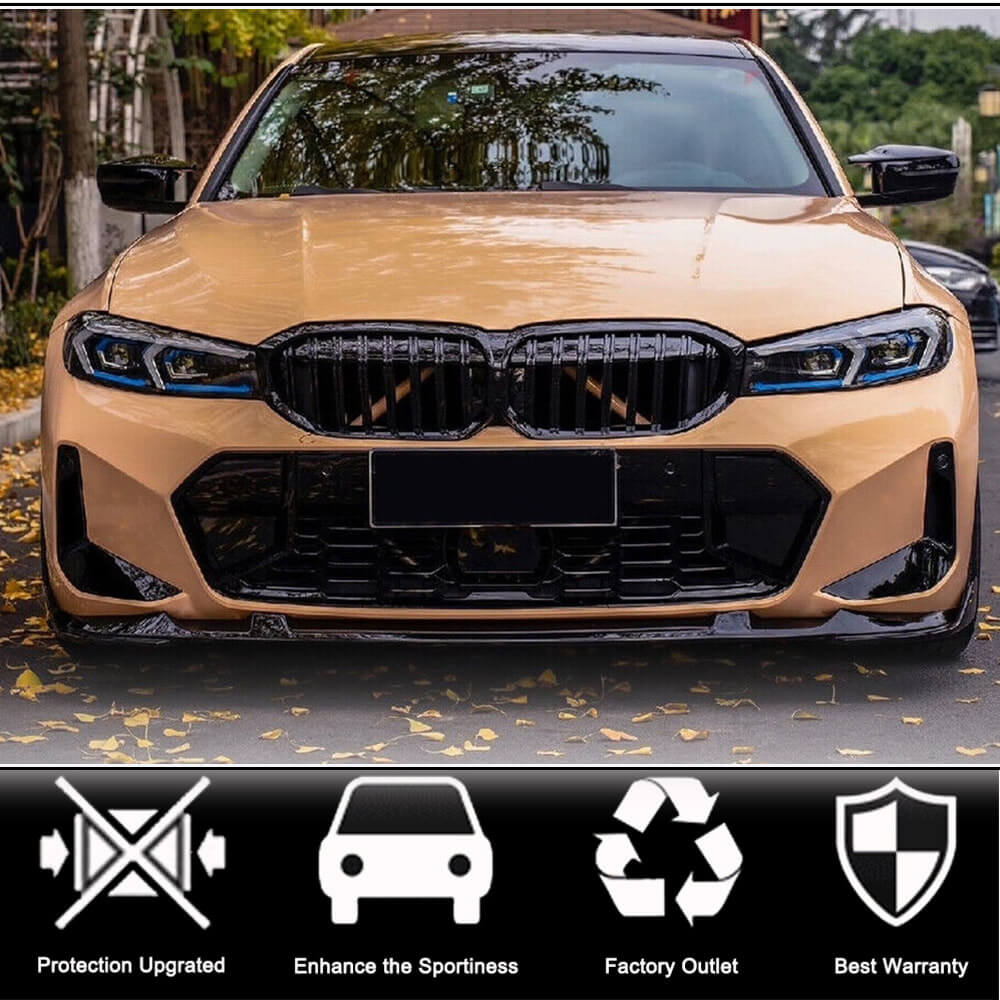Front Bumper Lip V2 for M-Sport 2022+ Carbon for BMW 3 Series G20/21 2018- - image 2