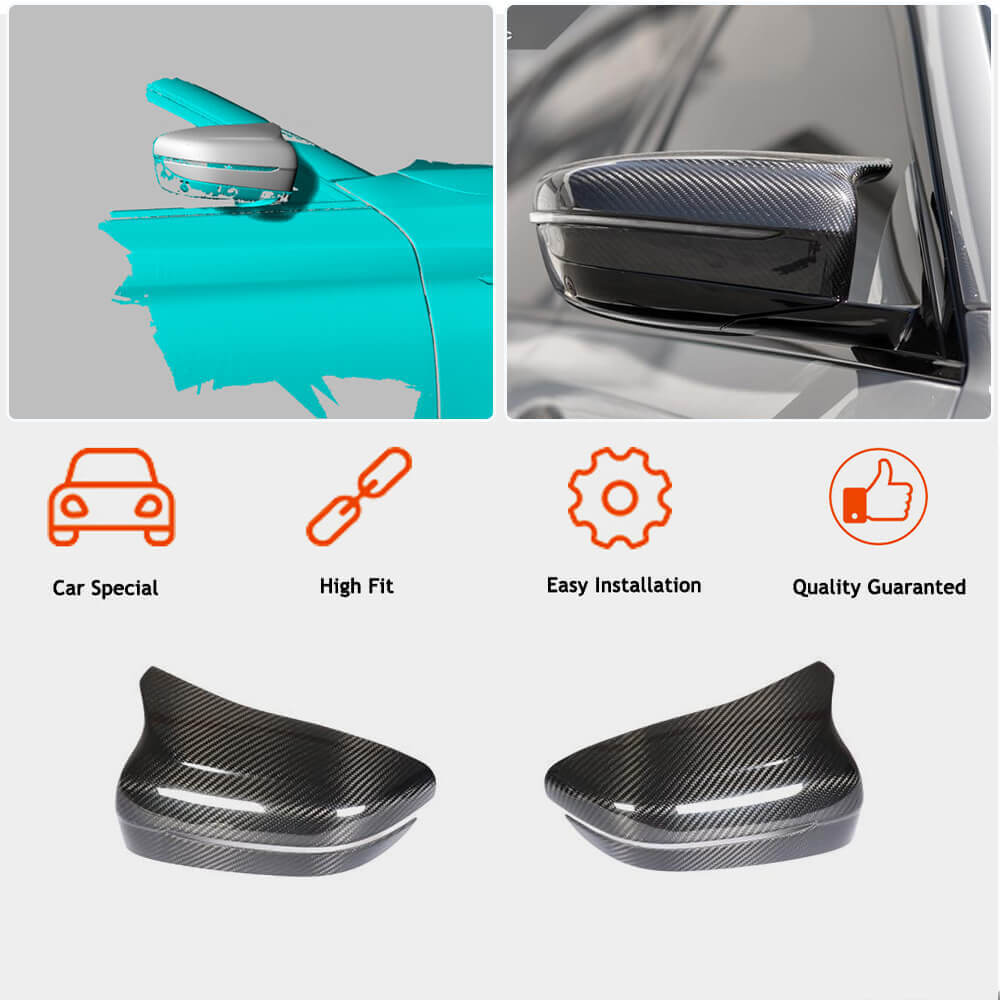 Mirror Covers LHD Pair Dry Carbon Fiber (for f90 2018-2020) for BMW 5 Series G30/31 2017-2023 - image 2