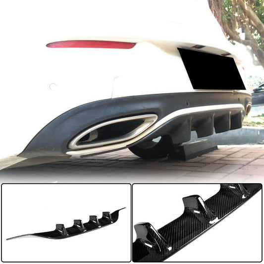 Rear bumper diffuser (for AMG-Line coupe/convertible / C43 AMG 2015-2019, Carbon) for Mercedes C-class W205 2014-2021 - image 2