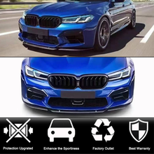 Front Bumper Lip V4 for M5 F90 2020-2024, Carbon for BMW 5 Series G30/G31 2017-2023 - image 2