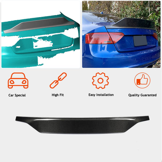 Spoiler V3 (for Coupe, Carbon) for Audi A5 2007-2015 - image 2