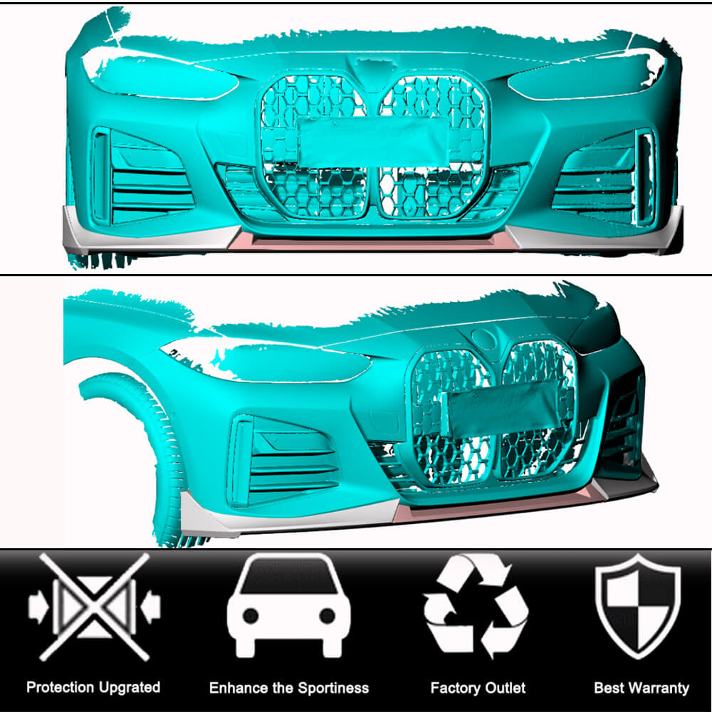 Front Bumper Lip Carbon Fiber V8 (for G26 M-Sport) for BMW 4 series G22/23/26 2020- - image 2