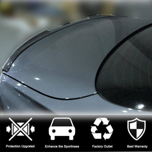 Rear Trunk Spoiler Carbon Fiber V6 (Coupe) for BMW 4 series F-32 2012-2020 - image 2