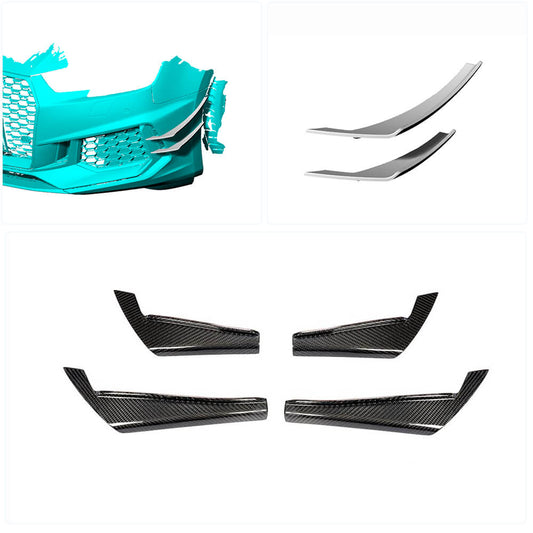 Front bumper covers (for Base 2015-2019, Carbon) for Audi A4 B9 2015-2024 - image 2