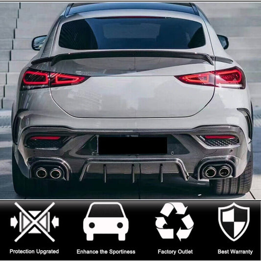 Rear Bumper Carbon Trim for GLE 350/GLE450/GLE63 2019-2023 for Mercedes GLE coupe C167 2019- - image 2
