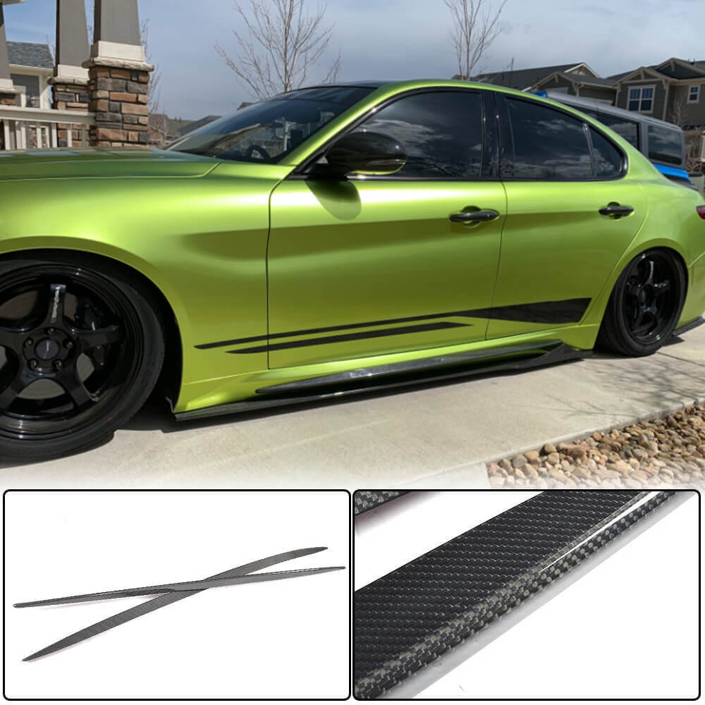 Side Skirts V1 (for Base/Sport, Carbon) for Alfa Romeo Giulia 2016-2022 - image 2