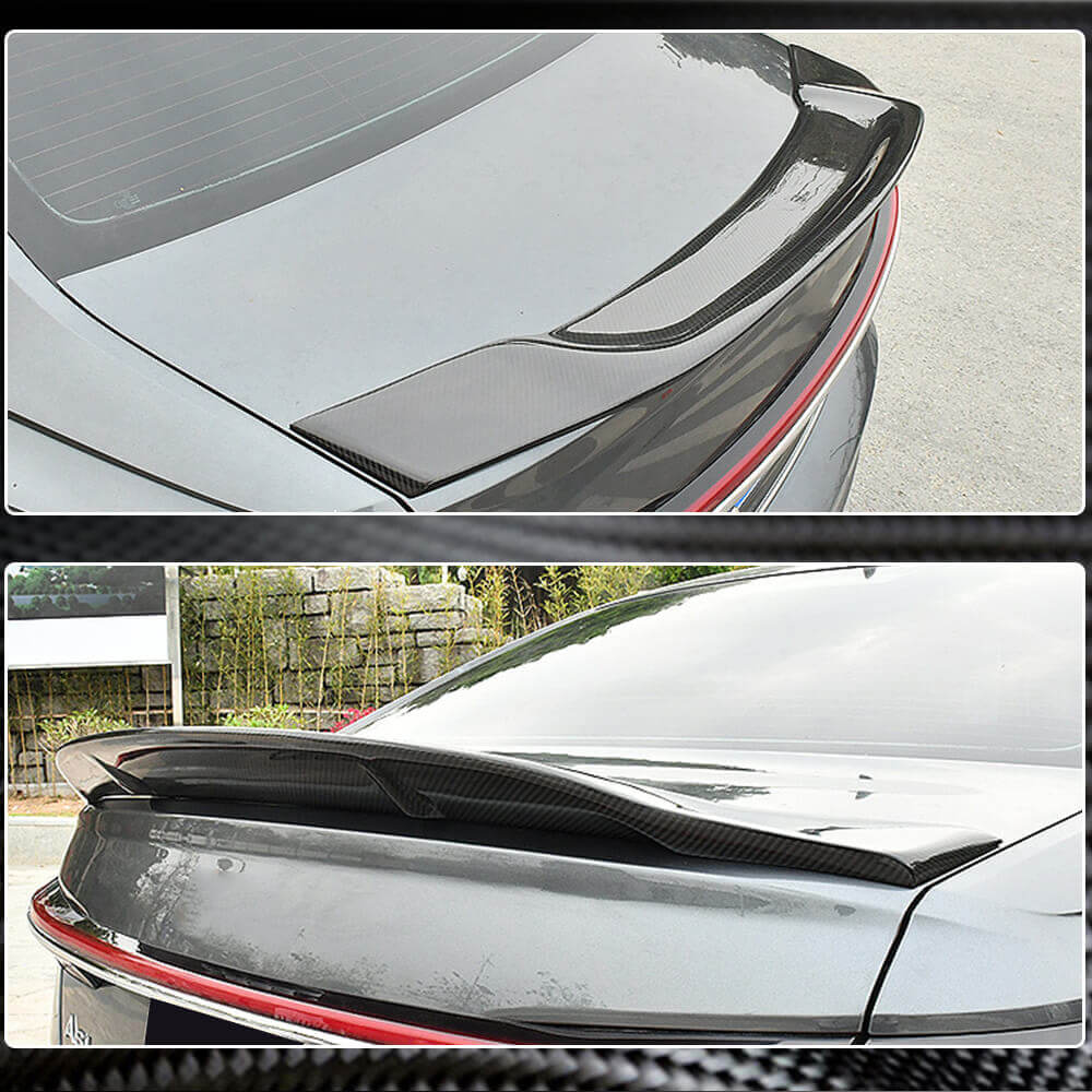 Rear Trunk Spoiler Carbon Fiber V1 for Audi A6 C8 2018- - image 2